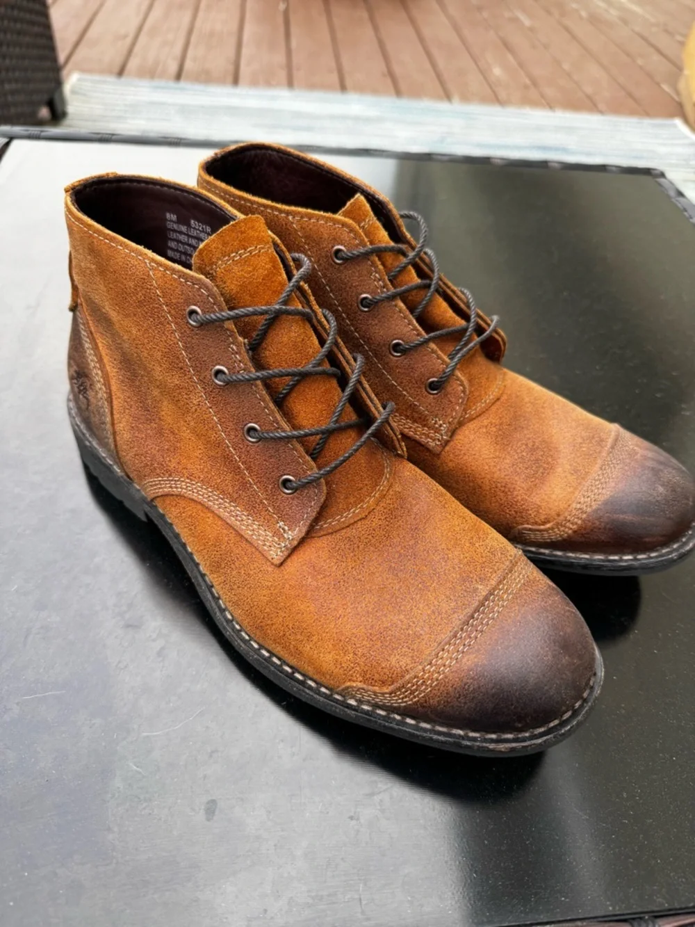 Timberland Earthkeepers Two Tone Leather City Premium Chelsea Lace Up Boots 8